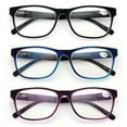 thumbnail image 1 of 3 Pairs Matte Translucent Classic Lightweight Reader - Spring Hinge - Unisex Reading Glasses, 1 of 2