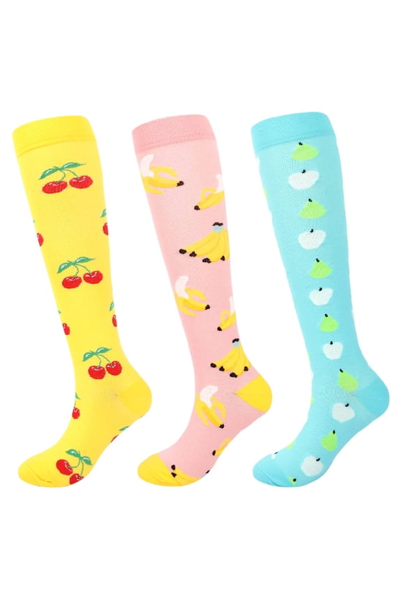 3 Pairs Medical Sport Compression Socks - 15-20mmhg Graduated Knee-High Support for Men & Women, Ideal for Soccer, Running, and Nurses