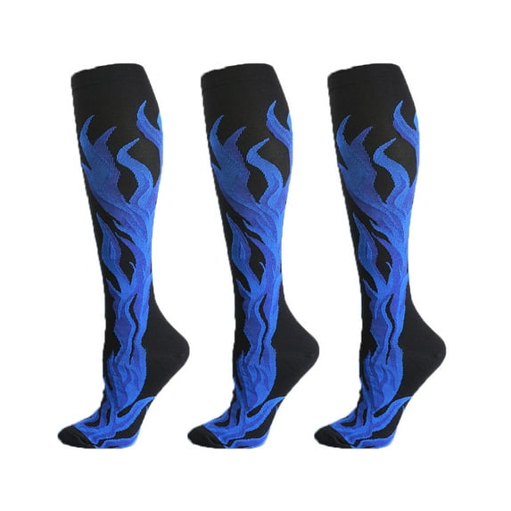 3 Pairs Medical Sport Compression Socks - 15-20mmhg Graduated Knee-High Support for Men & Women, Ideal for Soccer, Running, and Nurses