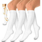 3 Pairs Medical Sport Compression Socks - 15-20mmhg Graduated Knee-High Support for Men & Women, Ideal for Soccer, Running, and Nurses