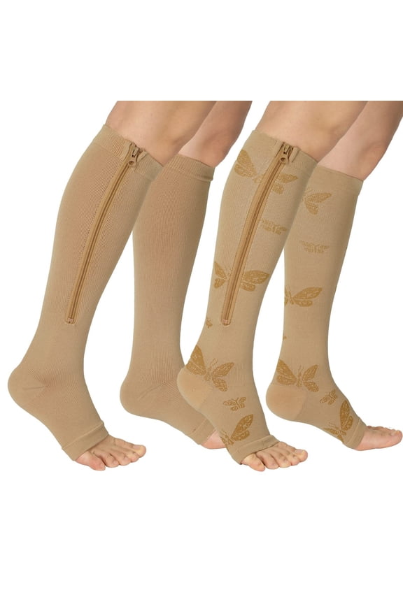 3 Pairs Medical Sport Compression Socks - 15-20mmhg Graduated Knee-High Support for Men & Women, Ideal for Soccer, Running, and Nurses