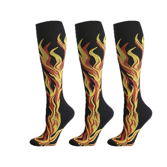 3 Pairs Medical Sport Compression Socks - 15-20mmhg Graduated Knee-High Support for Men & Women, Ideal for Soccer, Running, and Nurses