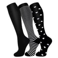 thumbnail image 1 of 3 Pairs Medical Sport Compression Socks - 15-20mmhg Graduated Knee-High Support for Men & Women, Ideal for Soccer, Running, and Nurses, 1 of 7