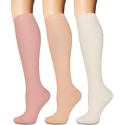 3 Pairs Medical Sport Compression Socks - 15-20mmhg Graduated Knee-High Support for Men & Women, Ideal for Soccer, Running, and Nurses