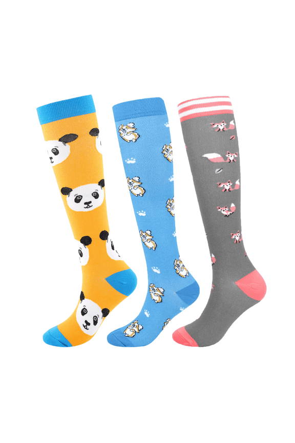 3 Pairs Medical Sport Compression Socks - 15-20mmhg Graduated Knee-High Support for Men & Women, Ideal for Soccer, Running, and Nurses