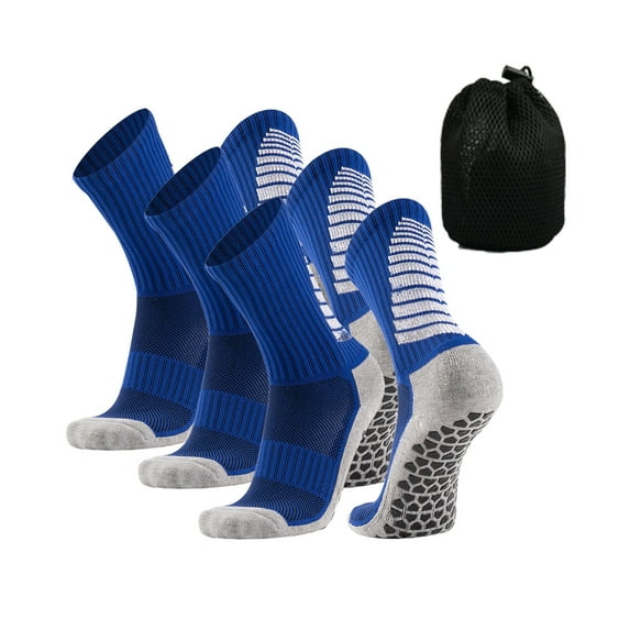 3 Pairs Men Cushioned Athletic Socks, Anti-Blister Compression Sports Crew Socks For Men Outdoor Running Hiking Moisture Wicking Work Boot Socks Gifts