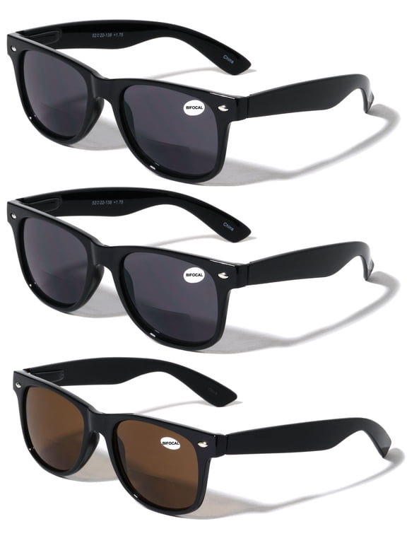 3 Pairs Men Women BIFOCAL Reading Sunglasses - 100% UV Protection Reader Glasses Classic 1.50