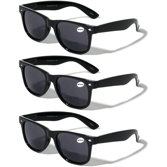 3 Pairs Men Women BIFOCAL Reading Sunglasses - 100% UV Protection Reader Glasses Classic 3.00
