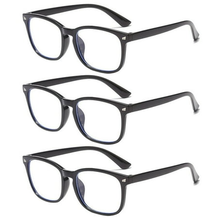 3 Pairs Men Women Unisex Round Frame Blue Light Blocking Reading Glasses Readers +3.00