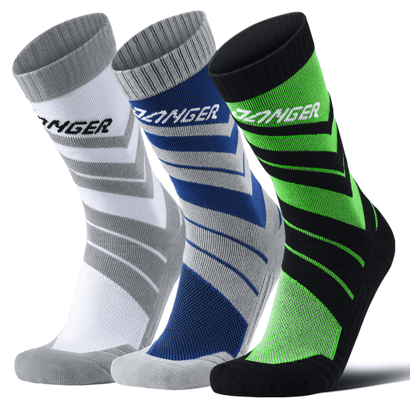 3 Pairs Of Men's Athletic Socks,Sweat Absorption And Moisture Wicking,Breathable,Cotton Blend,Towel Bottom Cushioning And Shock Absorption,Football,Basketball,Tennis,And Fitness Professional Socks