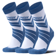 thumbnail image 1 of Mqamex 3 Pairs Men's Athletic Crew Socks,Sweat Absorption,Moisture Wicking,Breathable,Cotton Blend,Towel Bottom Cushioning, 1 of 6
