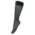 thumbnail image 1 of 3 Pairs Men's Black Silk Business Socks Casual Mid Calf Non Marking Ultra Thin Formal Office Stockings, 1 of 4