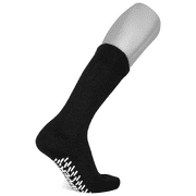 L&H SOCKS 3-Pairs Men's <NON SKID SOLE>Diabetic circulatory Socks "Slipper & GRIPPER" Black Shoe Size 7-12
