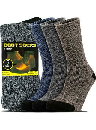 UNIQUE STYLES ASFOOR Set of 3 Thermal Socks for Men Heated Cold Weather  Socks Men Warm Insulated Socks for Winter 7-12 Black/Charcoal/Dark Grey