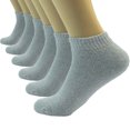 thumbnail image 1 of 3 Pairs Mens Ankle Quarter Crew Cotton Low Cut Sport Socks Size 9-11 Gray, 1 of 2