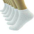 thumbnail image 1 of 3 Pairs Mens Ankle Quarter Crew Cotton Low Cut Sport Socks Size 9-11 White, 1 of 2