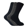 thumbnail image 1 of 3 Pairs Mens Cushioned Sole Wool Blend Walking Hiking Socks for Boots, 1 of 2
