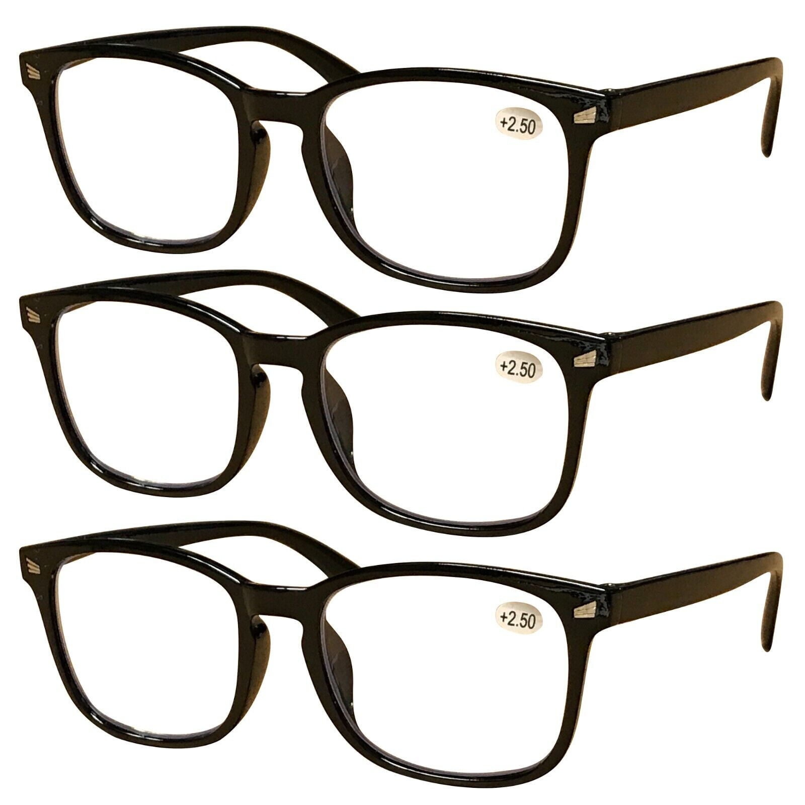 3 pairs mens unisex blue light blocking reading glasses anti blue light