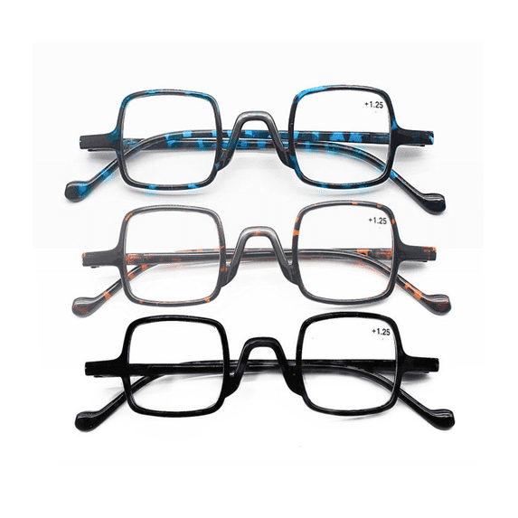 3 Pairs Mens Womens Reading Glasses Rectangular Readers 1.0 1.5 2.0 2.5 3.0 3.5