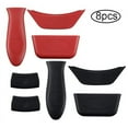thumbnail image 1 of 3 Pairs Mini Oven Mitts Heat Resistant Cooking Clamp Handle Silicone Potholders (Random Color), 1 of 5