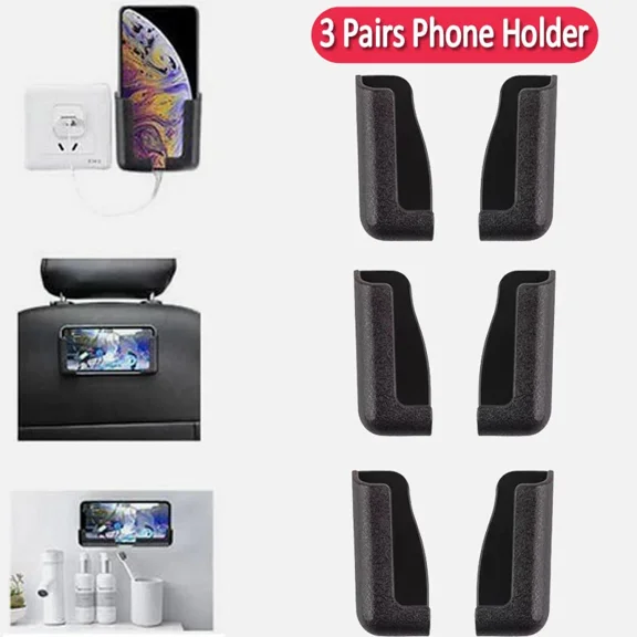 3 Pairs Multifunctional Car Phone Holder Mobile Smart Phone Mount Stand Bracket