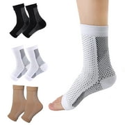 3 Pairs Neuropathy Socks for Men Women, Soothe Compression Socks for Plantar Fasciitis Swelling Relief(Mutilcolor 5-L/XL)