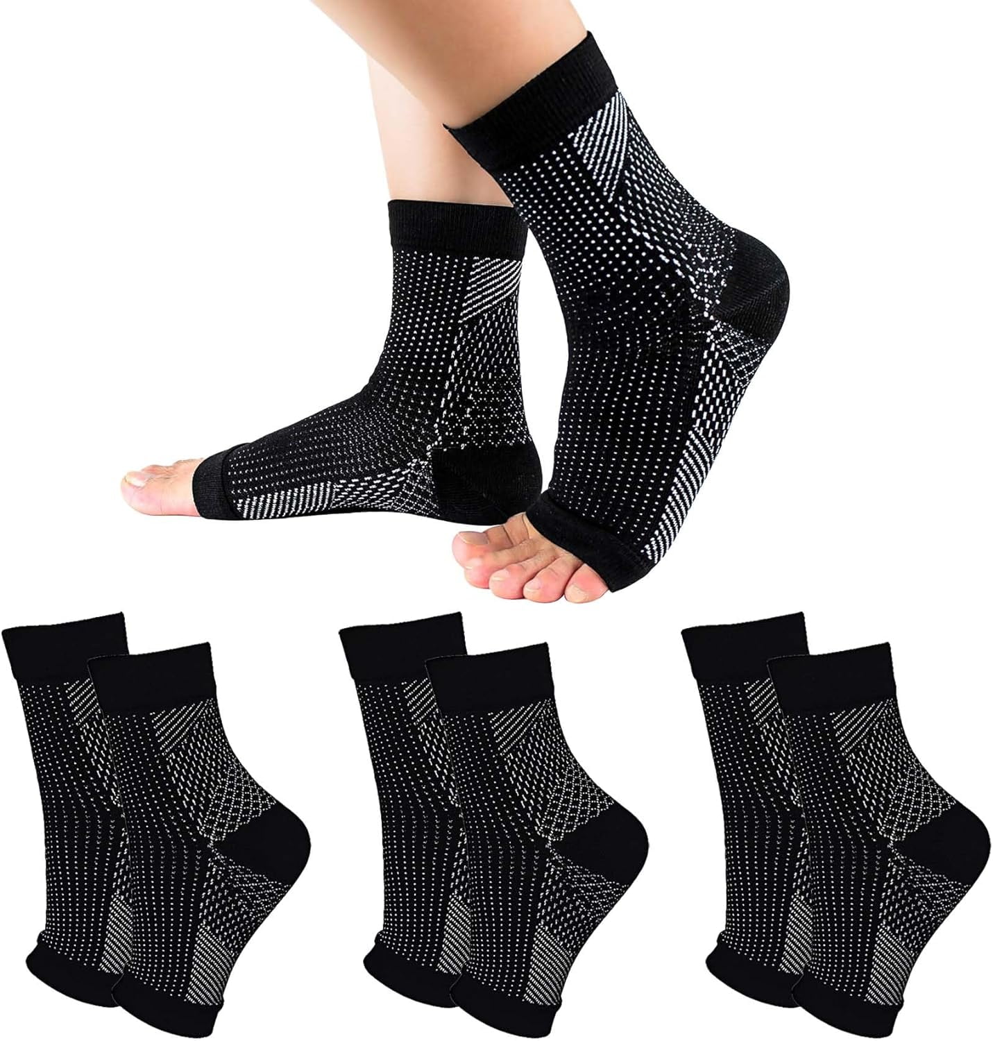3 Pairs Neuropathy Socks for Women and Men, Soothe Socks for Neuropathy