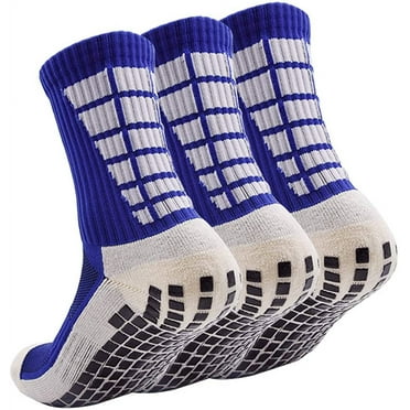 Mens Non Slip Yoga Pilates Socks 3 Pack - Anti Skid Grip For Men 3 Pack Home Slipper Hospital Socks For Adult Elderly 2 Multi 3 Pairs 12 14