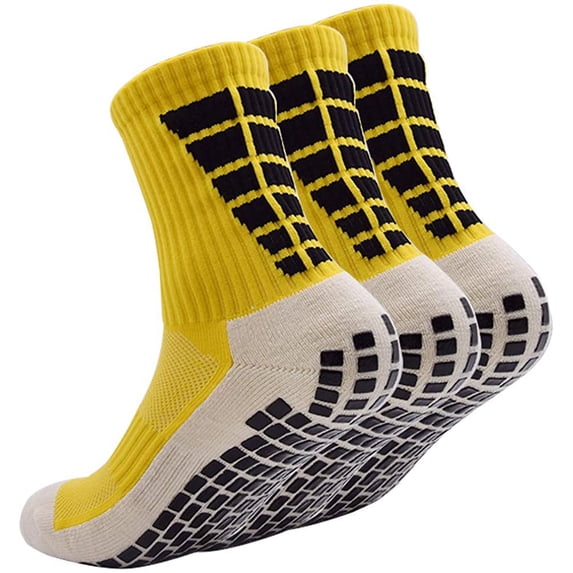 3 Pairs Non Slip Hospital Socks, Anti Slip Non Skid Slipper Hospital Socks with grips for Adults Men Women Elderly