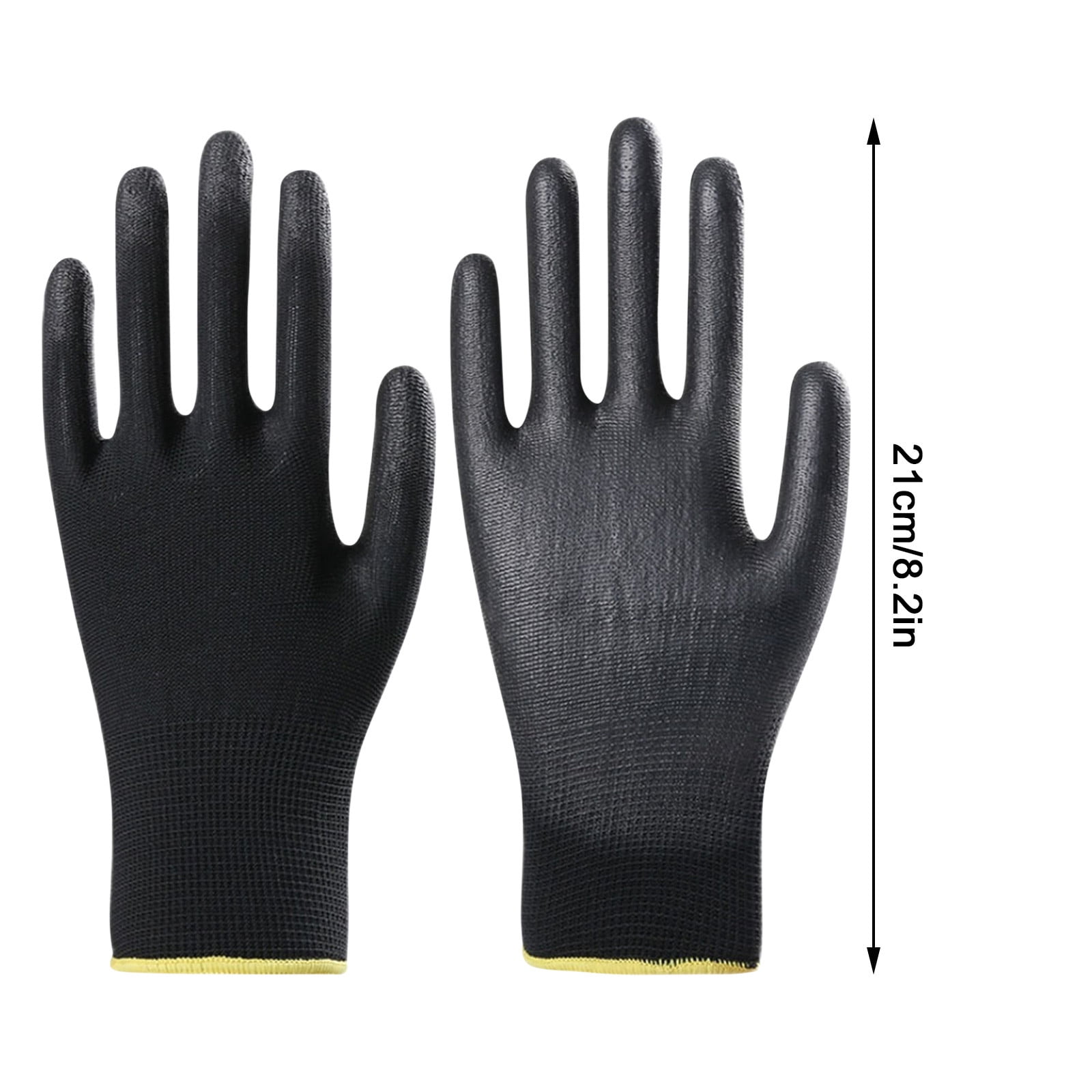 3 Pairs Of Horticultural Gloves, Nylon Palm Coating, Dip Coating, Anti