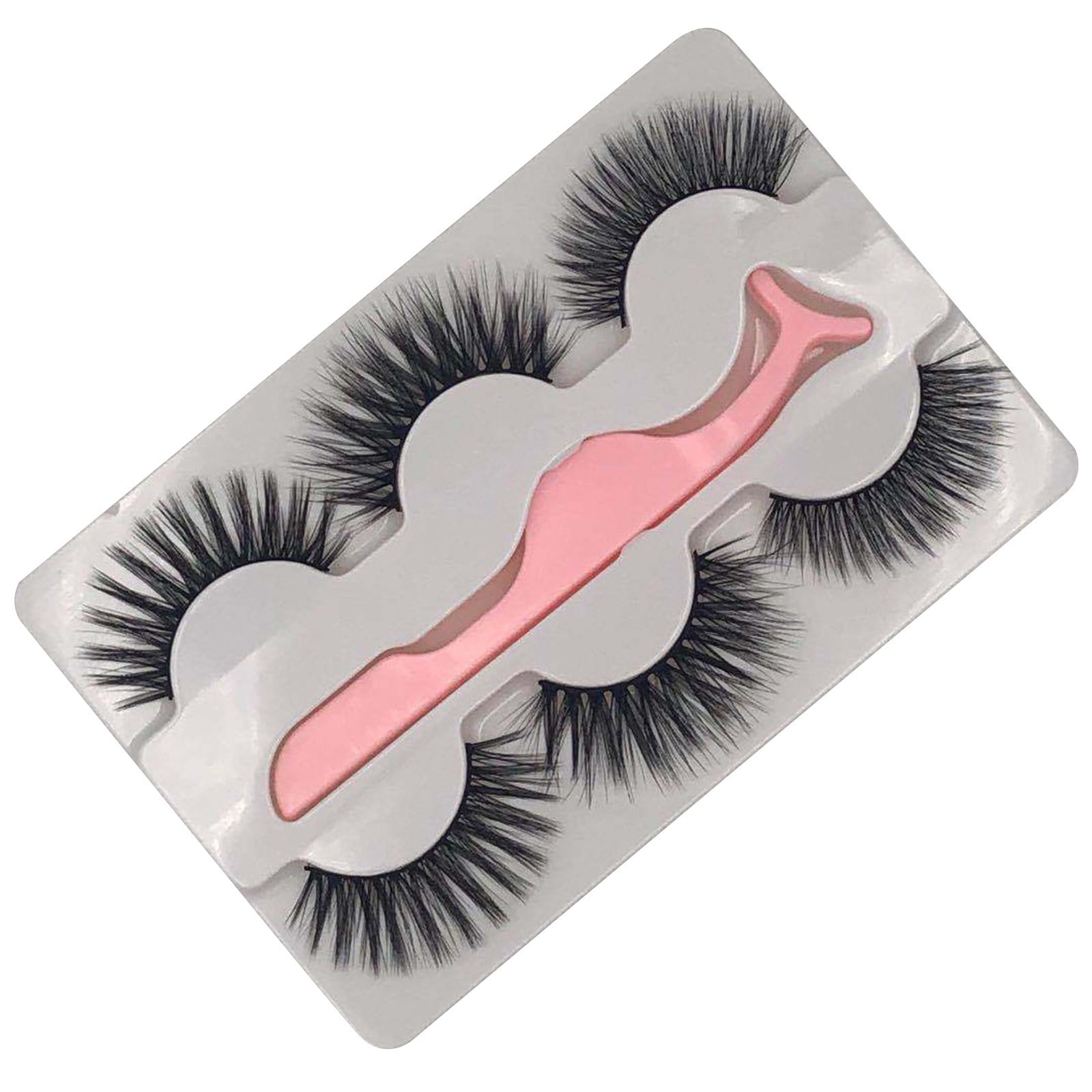 3 Pairs Of Imitation Mink False Eyelashes Thick Eyelashes 3d False