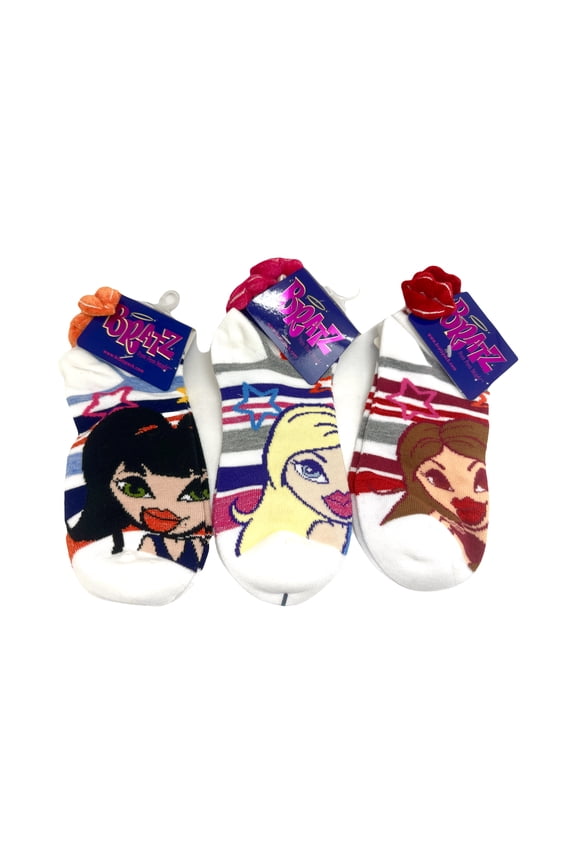 3 Pairs Of Lil Bratz Socks - Girls Assorted Color Socks