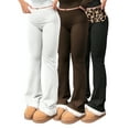 thumbnail image 1 of 3-Pack Women’s High-Waisted Yoga Pants Set – Flared Leg, Stretch Waist, Gym & Casual, Plus Size Available, 1 of 6
