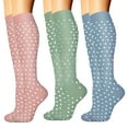 thumbnail image 1 of 3 Pairs Performances Boosting Compressed Socks Fatigue Relief Long Stockings for Active Lifestyle and Everyday Leg Care, 1 of 9