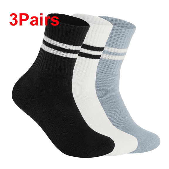 3 Pairs Pilates Grippy Socks with Grips for Women Yoga Non Slip Long Socks for Pure Barre, Ballet,Dance Workout