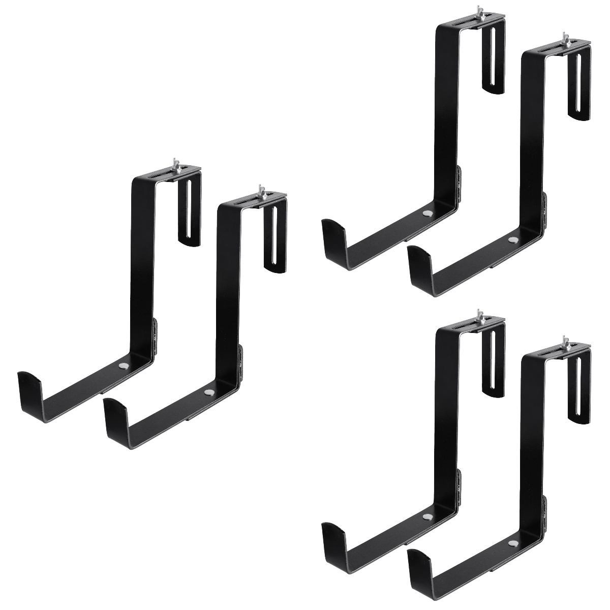 3 Pairs Planter Box Bracket Railing Flower Pot Bracket Wall Holder Hook
