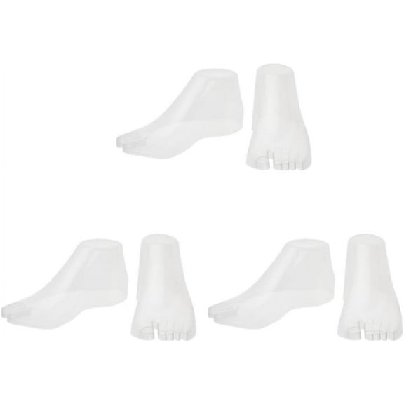 3 Pairs Plastic Shoes Support Bracket 7x3 Shoe Support Stretcher Sandal Support for Heels Shaper Display Female Foot Sock Display Ankle for Jewelry Ankle Shoes Socks 17.9cm DIY Clear