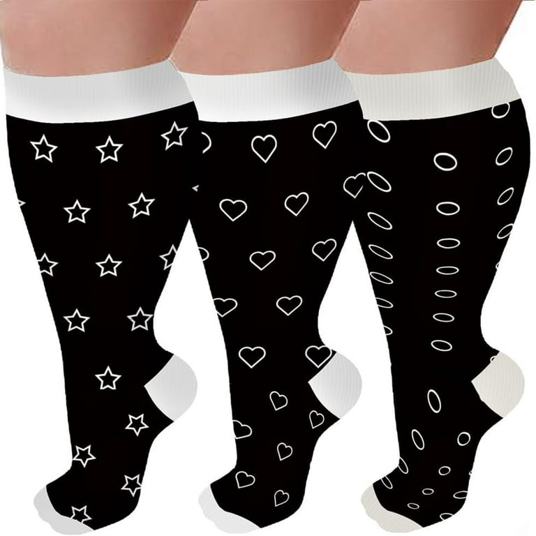 Pairs Plus Size Compression Socks Wide Calf for Women and Men 20