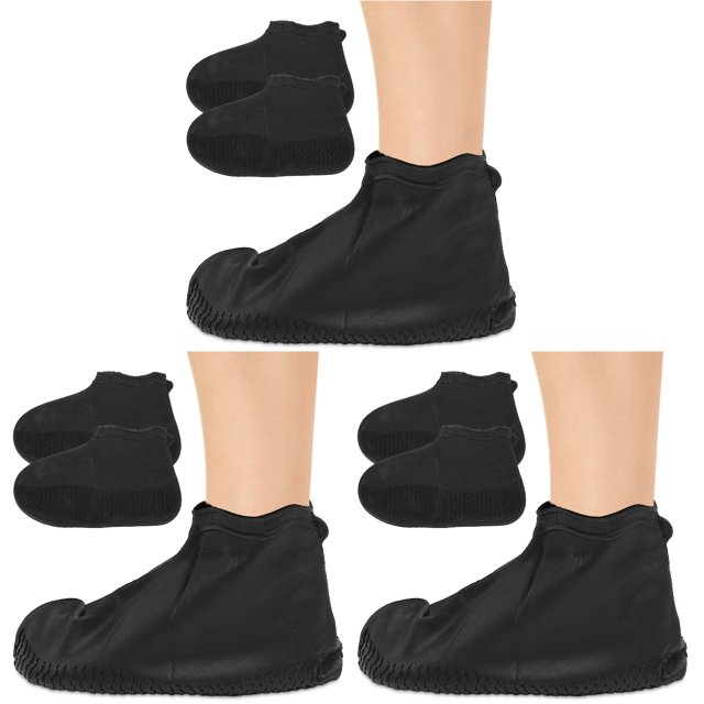 3 Pairs Rainy Boots Cover Silicone Shoes Covers Shoes Protector Rainy Shoe Covers