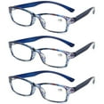 thumbnail image 1 of 3 Pairs Reading Glasses Rectangular Womens Fashion Floral Readers 1.0 ~ 4.0, 1 of 2