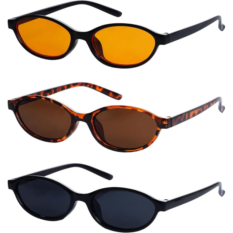 Retro Oval Sunglasses for Women 90s Y2K Trendy Designer Sun Glasses Retro Oval Sunglasses for Women Vintage 90S Y2K Trendy  main image 4
