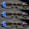 thumbnail image 1 of 3 Pairs Rimless Reading Glasses Blue Light Blocking Readers Presbyopic Glasses, 1 of 3