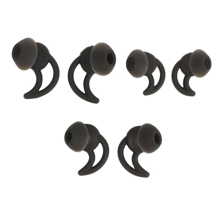 3 Pairs S M L Replacement Silicone Earbuds Tips Soft Comfortable Silicone Ear Tips for QC20 QC30 IE2 IE3 SIE2i Earphone Black Walmart