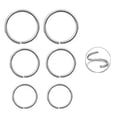 thumbnail image 1 of 3 Pairs Set 6-7-8mm 21 GA Sterling Silver Tiny Hoop Earrings for Women Cartilage Nose Septum Helix Tragus Rings Multiple Piercing Jewelry, Hypoallergenic, 1 of 6