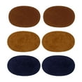 thumbnail image 1 of 3 Pairs Sew On Suede Oval Elbow Knee Patches for Sweater Repair Crafts Blue, 1 of 6