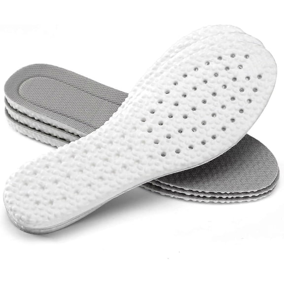 3 Pairs Shock Absorption Flexible Replacement Insoles,E-TPU Elastic Inserts,Relieve Foot Pain,Maximum Cushion Comfortable Insoles