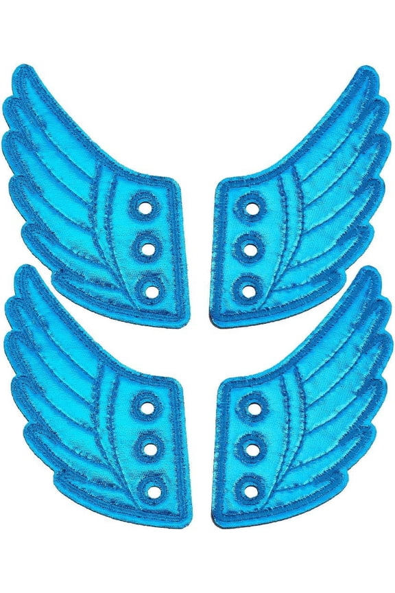 3 Pairs Shoe Wings Charms Shoe Wings Shiny Charms Attractive Angel Cloth with Felt Shoes Decorations Lace in Wings Angel for DIY Making