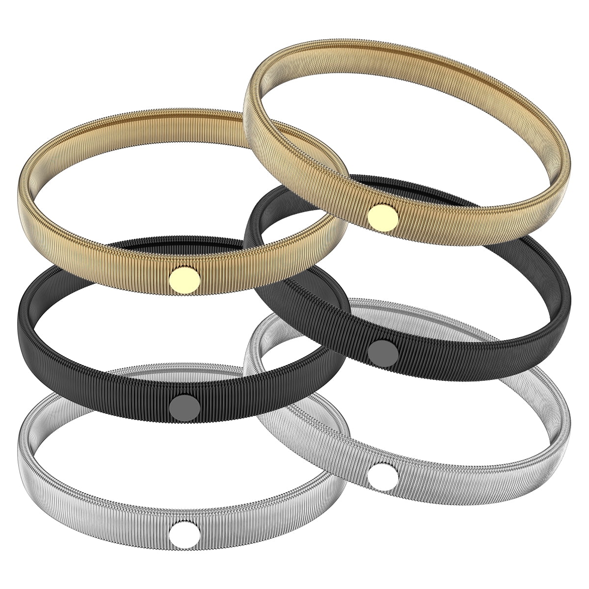 3 Pairs Sleeve Garters Shirt Sleeve Holders Metal AntiSlip Arm Sleeve