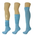 thumbnail image 1 of 3 Pairs Slouch Socks Premium Cotton Scrunch Socks Shoe Size 5 to 10, 1 of 4