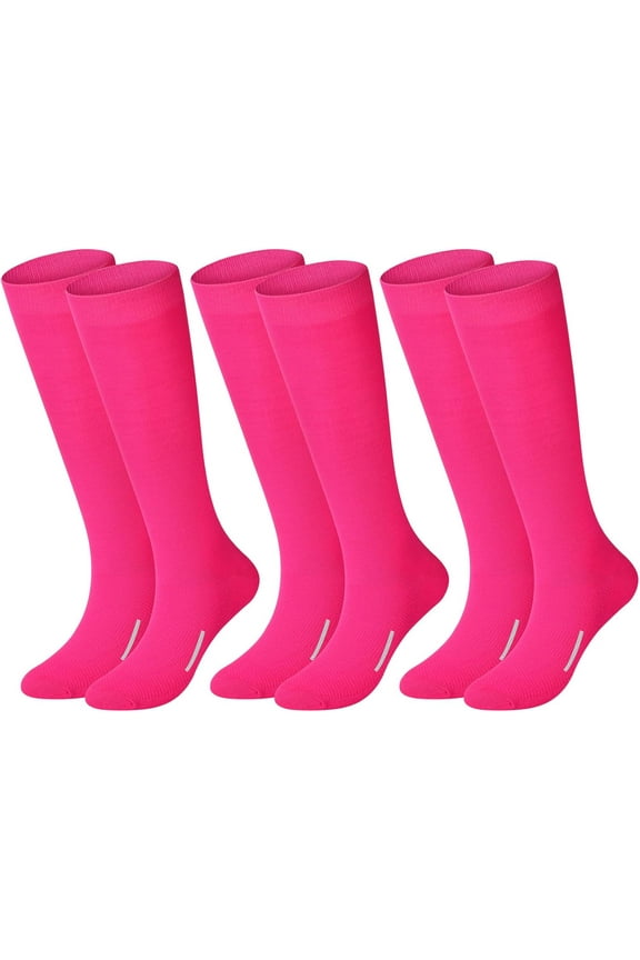 3 Pairs Soccer Socks Bulk Baseball Sock Youth High Long Tube Softball Football Team Boys Girls Adults Sport Sock